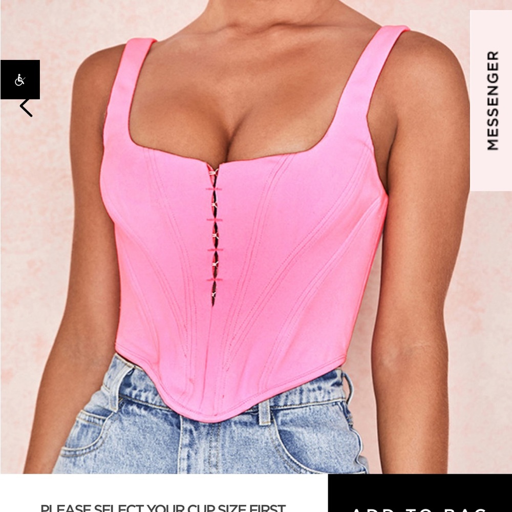 house of cb corset frangelico pink